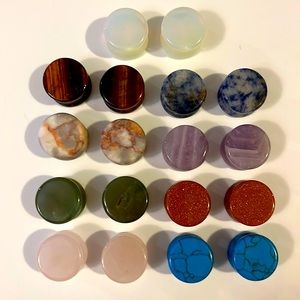 Ear Plugs Double Flare Stone 9/16g 14mm